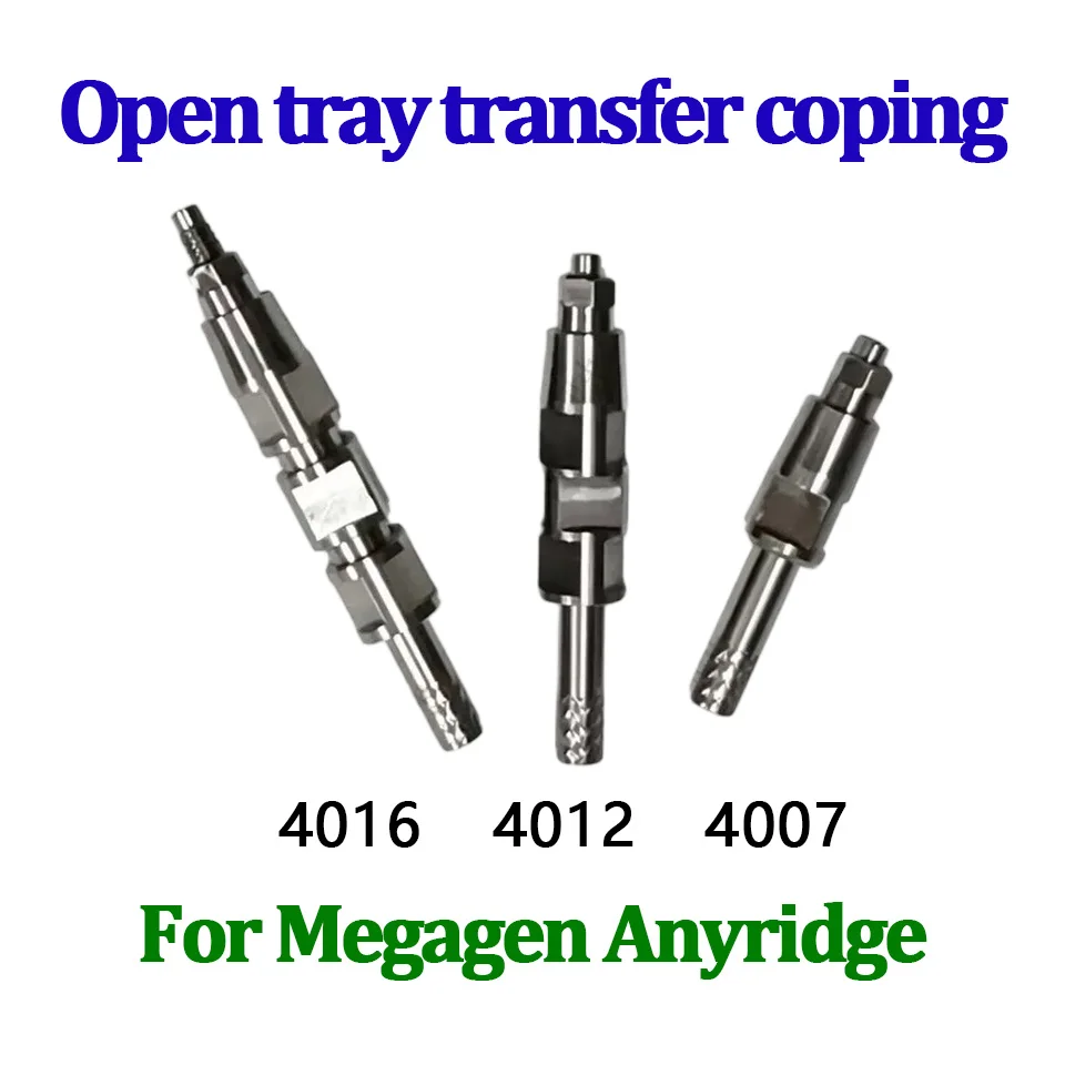 5Pcs Open Tray Transfer Coping For Megagen Anyridge Implant 4007 4012 4016 5007 5012 5016 Dental Lab Prosthetic Components Kit