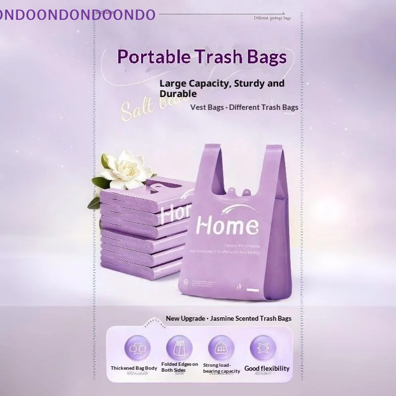 Strong Load Bearing Thick Trash Bags 30/50Pcs Leakproof Tear Resistant PE Garbage Sacks for Kitchen Office Commercial Use