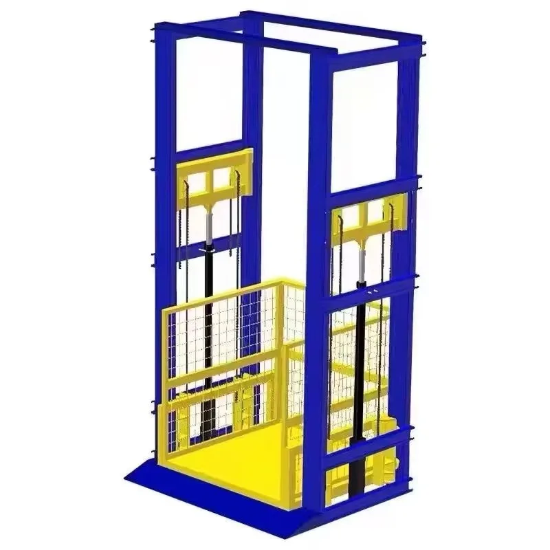 Double Rail Guide Rail Hydraulic Cargo Lifting Platform Electric Mobile Workbench For Factory Workshop Goods Transport