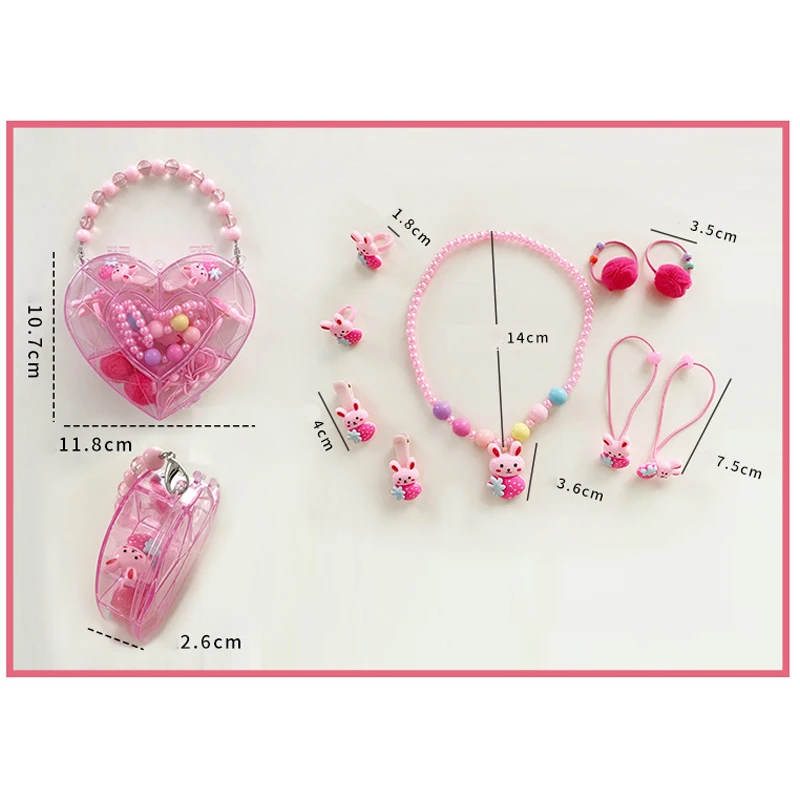Set di gioielli per ragazze Set di braccialetti con ciondolo a forma di frutta carina cartone animato confezione regalo di compleanno di colore casuale