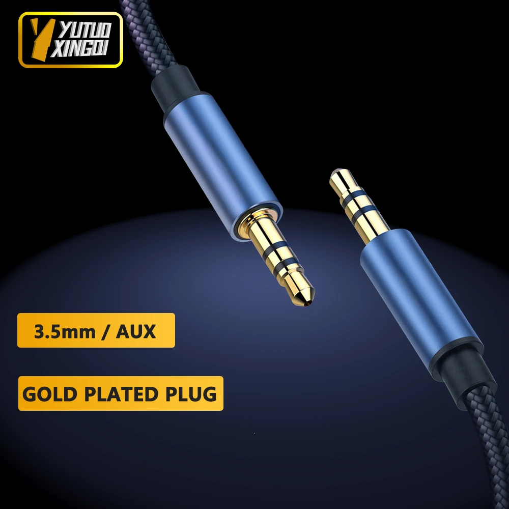 

3.5mm Stereo Extended Cable Lossless Sound Quality 3.5 mm Jack C Double Ended Adapter Cable Axu Car Audio Connection Port Line