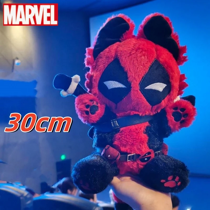 Nieuwe Hot Deadpool En Wolverine Pluche Poppen Spider Man 30 cm Wolverine Deadpool Ketting Katoenen Pop Knappe Film Kerstcadeaus