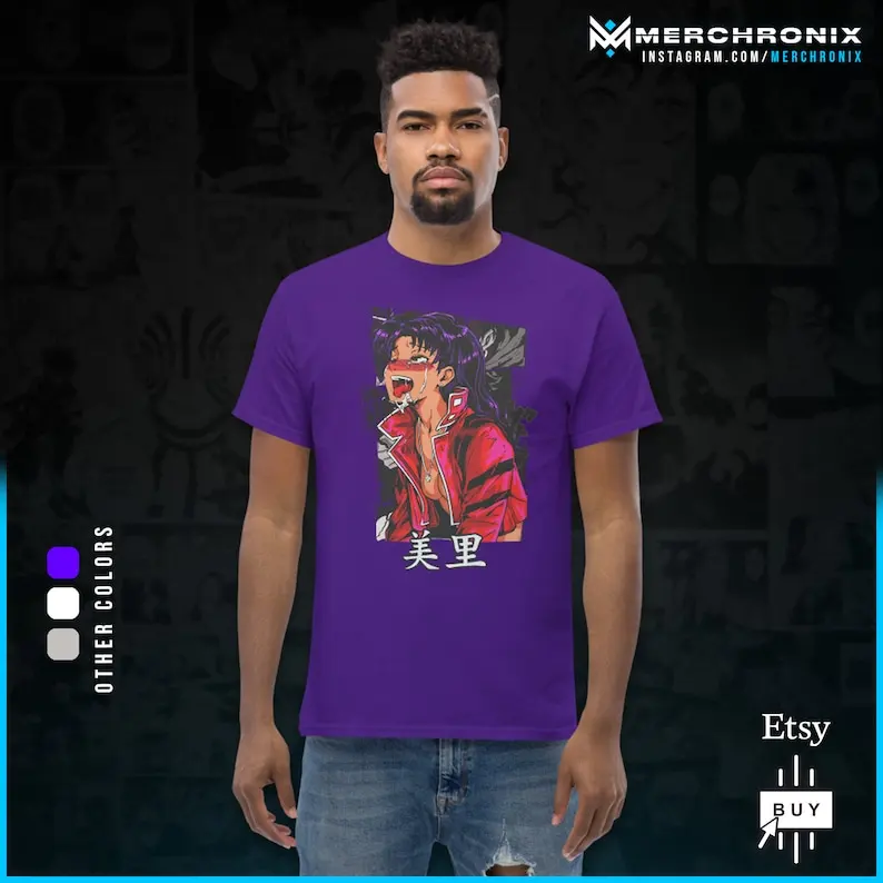 T-shirt Anime Neon Genesis - Misato COLORED