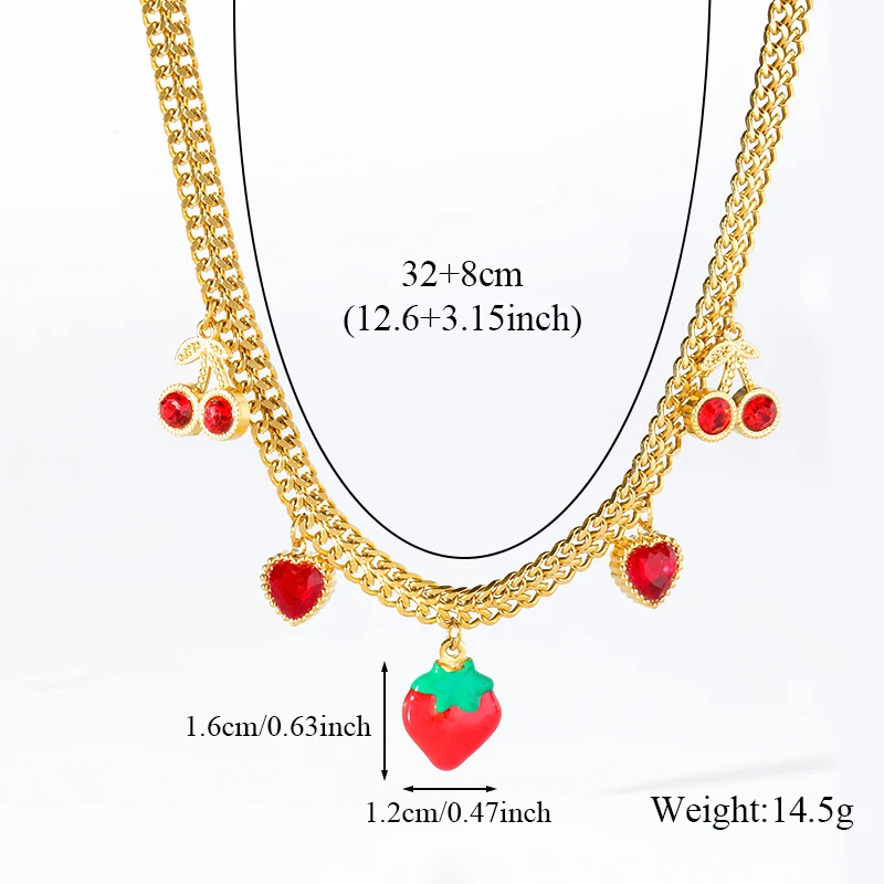 EILIECK 316L Edelstahl Herz-Liebesanhänger Halskette für Damen, Modische 18K Vergoldete Halskette, Wasserdichter Schmuck Geschenk – Detail 12