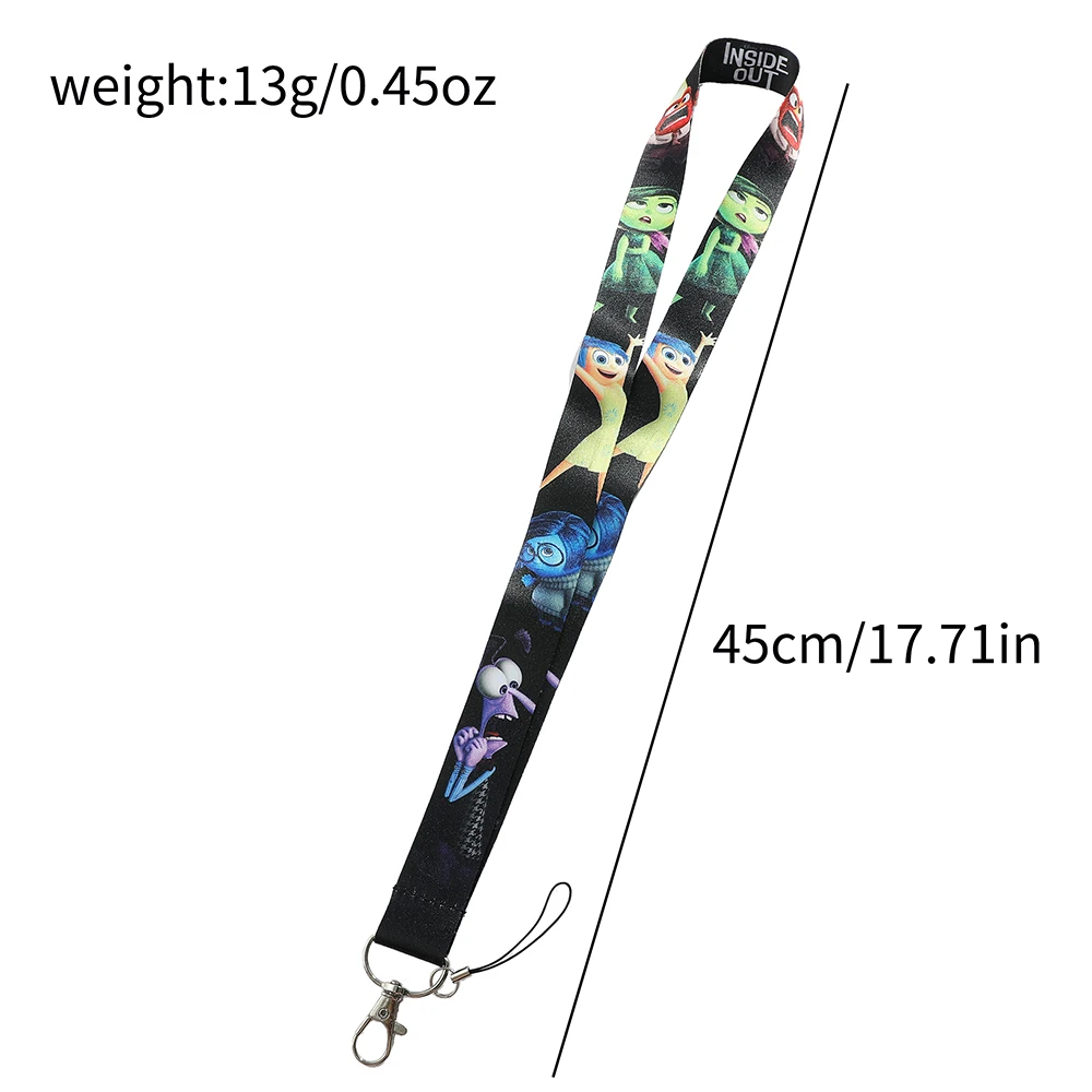 Disney-Inside Out Lanyards for Keys, Neck Strap for Card, Badge Key Chain, Lanyard Key Holder, DIY Hang Rope Keyrings