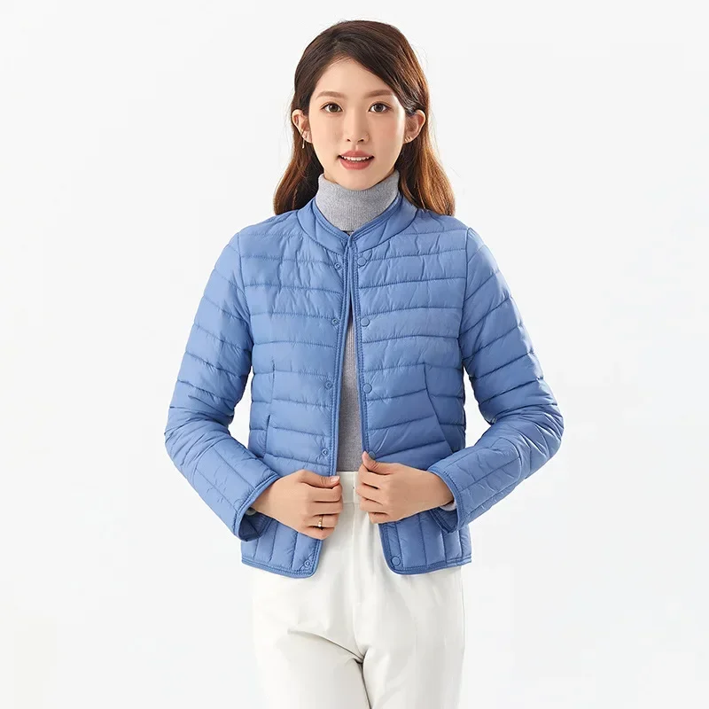 Chaquetas cálidas de algodón para mujer, abrigos informales a prueba de viento, color negro y rosa, invierno y primavera, novedad de 2024