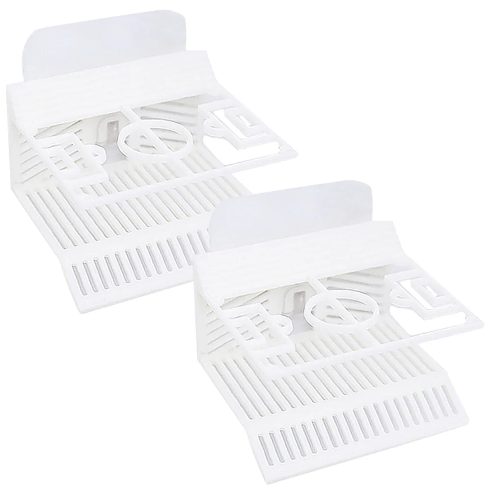 

2Pcs Football Field Sponge Holder Plastic Kitchen Sink Tray ganizer White Soap Dish Brush Storage Rack