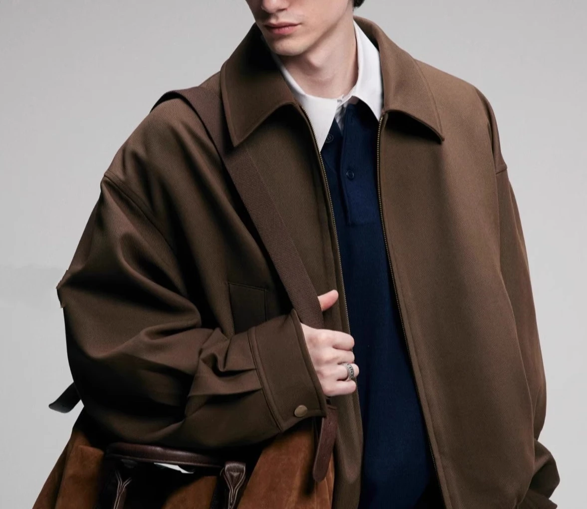 Premium American Retro Jacket Men's 2026 Autumn New Trend Loose Casual Top