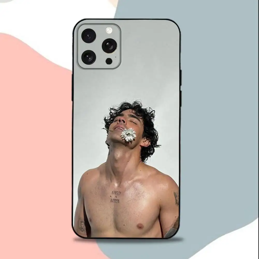 J-JoeS J-Jonas Singer  Phone Case For iPhone 15,13,16,12,11,17,14,Plus,Pro,Max,XS,XR,X,SE,Mini,Soft Silicone Black Cover