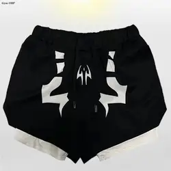 Double Deck Men Shorts Quick Drying Breathable Shorts Anime Jujutsu Kaisen Summer Gym Pocket Running Workout Fitness Sportpants