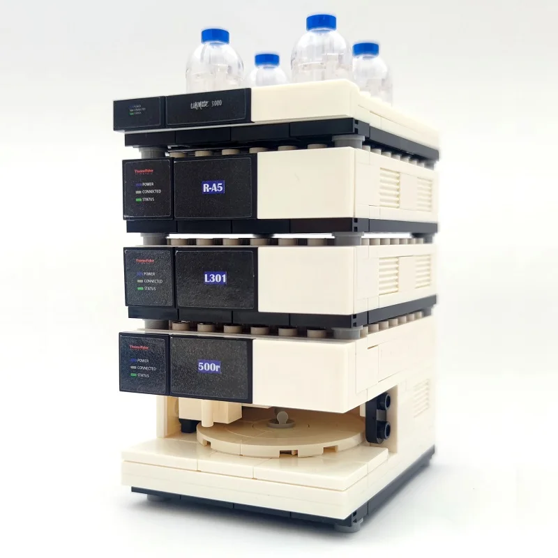 

MOC hpLC Machine Model Building Blocks Stickers Science Esearch Testing Equipment Bricks Toys Kids Gift