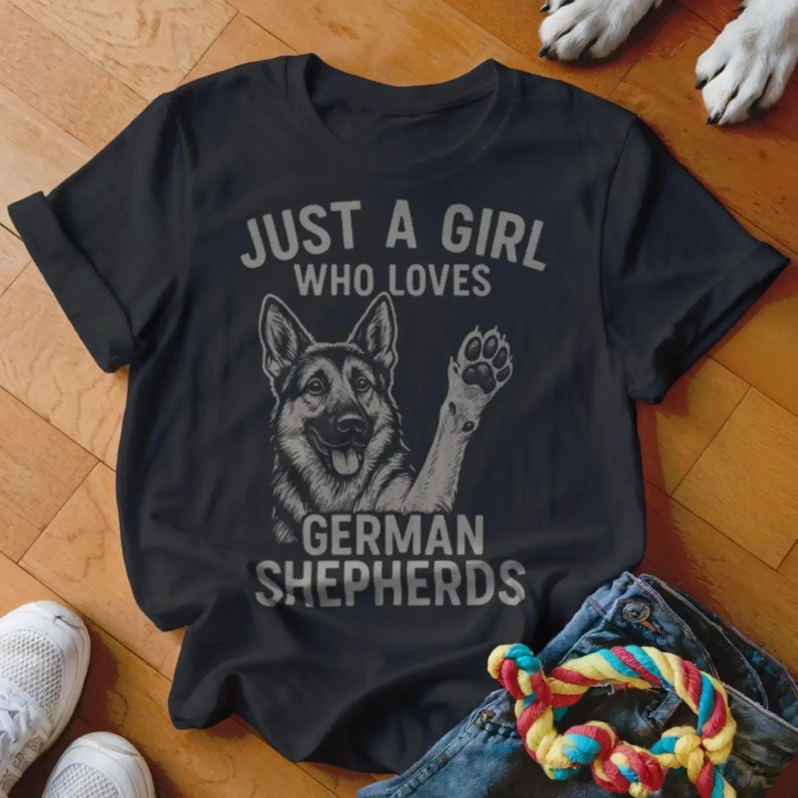 German Shepherd Lover T Shirt Girl Dog Mom Canine Breed Cute Pet Unique Animal Present vintage Washed Versatile Soft Stretched