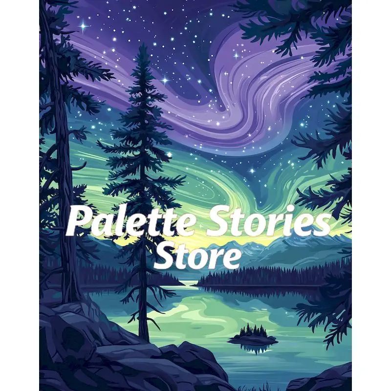 

1PCS frameless Painting By Number Aurora Scenery Picture By Numbers For Adults Paint On Canvas Home Decoration