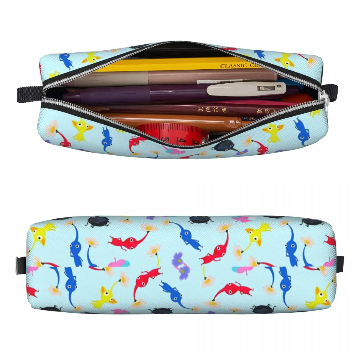 Pikmin Games Pencil Case Pen Bags Kids Big Capacity School Supplies Gift Pencil Box