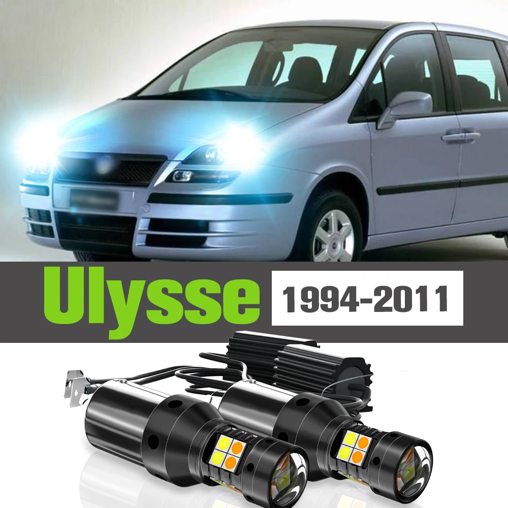 

2x LED Dual Mode Turn Signal+Daytime Running Light DRL Accessories Lamp For Fiat Ulysse 1994-2011 2005 2006 2007 2008 2009 2010