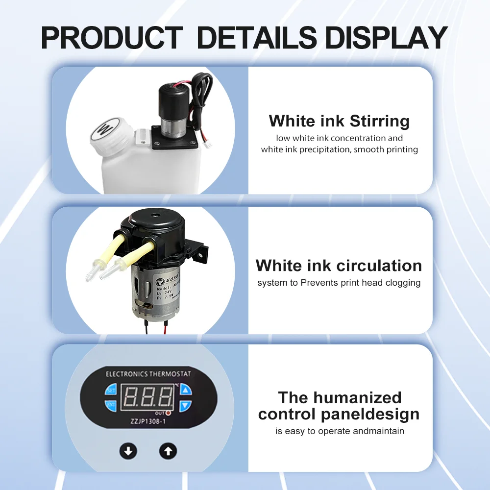 A3+ DTF Printer for Epson 1390/1800 Printing Head Direct to Film Compatible with All Textile Impresora DTF A3+ Printing Machine