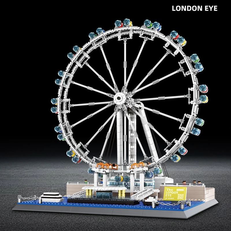 Expert Ideas 1528PCS LONDON EYE Building Blocks Architecture MOC Bricks Set Kids Children Models DIY Assembled Toys Gifts