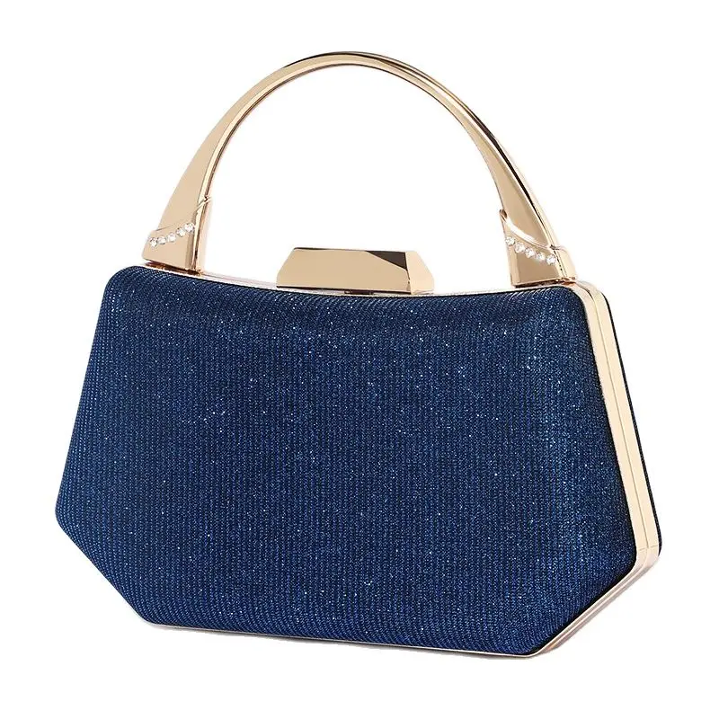 Blue Party Handbag New Dinner Bag Hand Metal Chain Dinner Banquet Bag Party Bag Shoulder Crossbody Bag