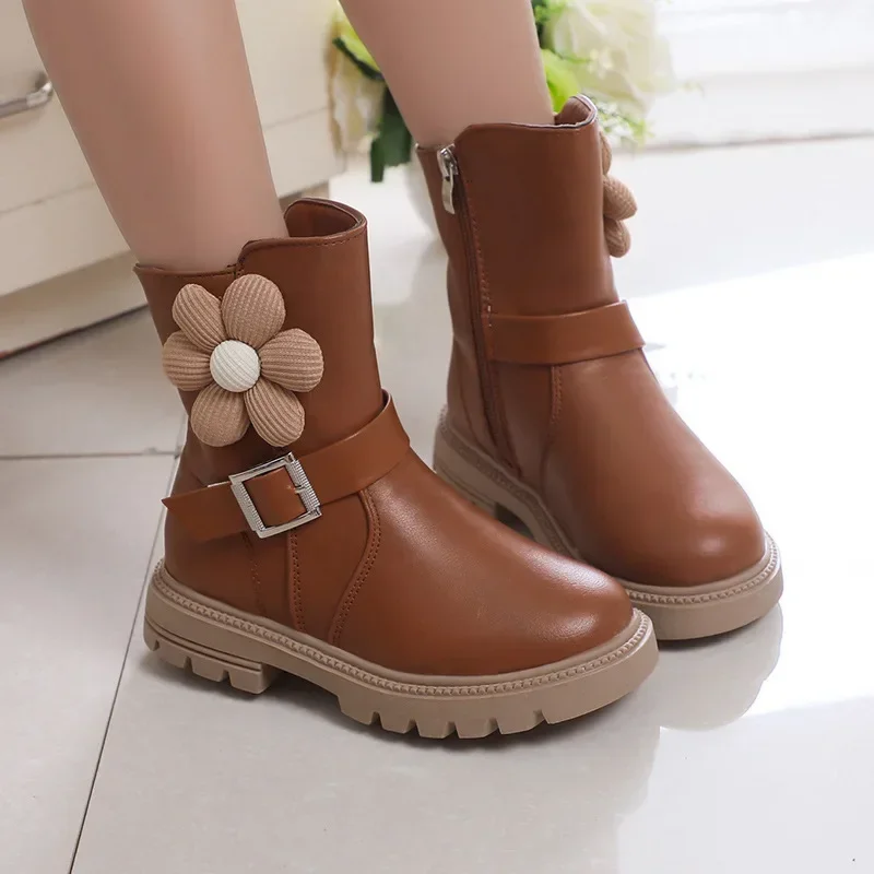 Simple Kids Warm Snow Boots Boys Girls Casual Sports Boots Student Outdoor Non-slip Shoes Girls Dress Warm Boots Children Low