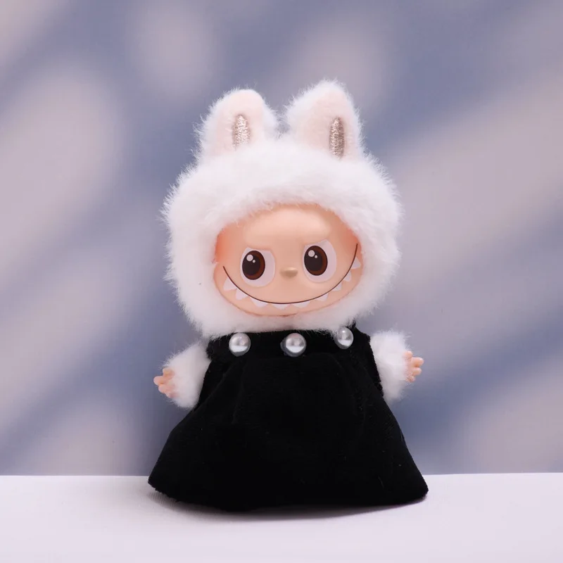 Mini vestiti per bambole in peluche da 10 cm Accessori per abiti per la Corea Kpop Exo Labubu 4.0 Idol Tube Top Gonna Abbigliamento