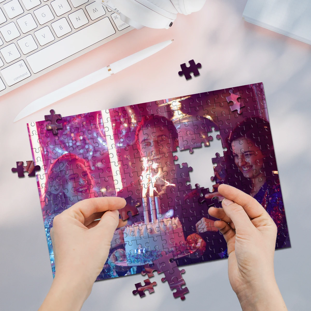 35/300/500/1000pcs Personalized Custom Photo Puzzle Birthday photo Personalized Puzzle Memento For Special Occasions Room