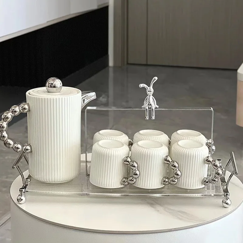 

Крутой чайник, домашний термостойкий керамический набор для воды, креативная чашка для питья для гостиниц, простой роскошный холодный чайник, кофейная кружка