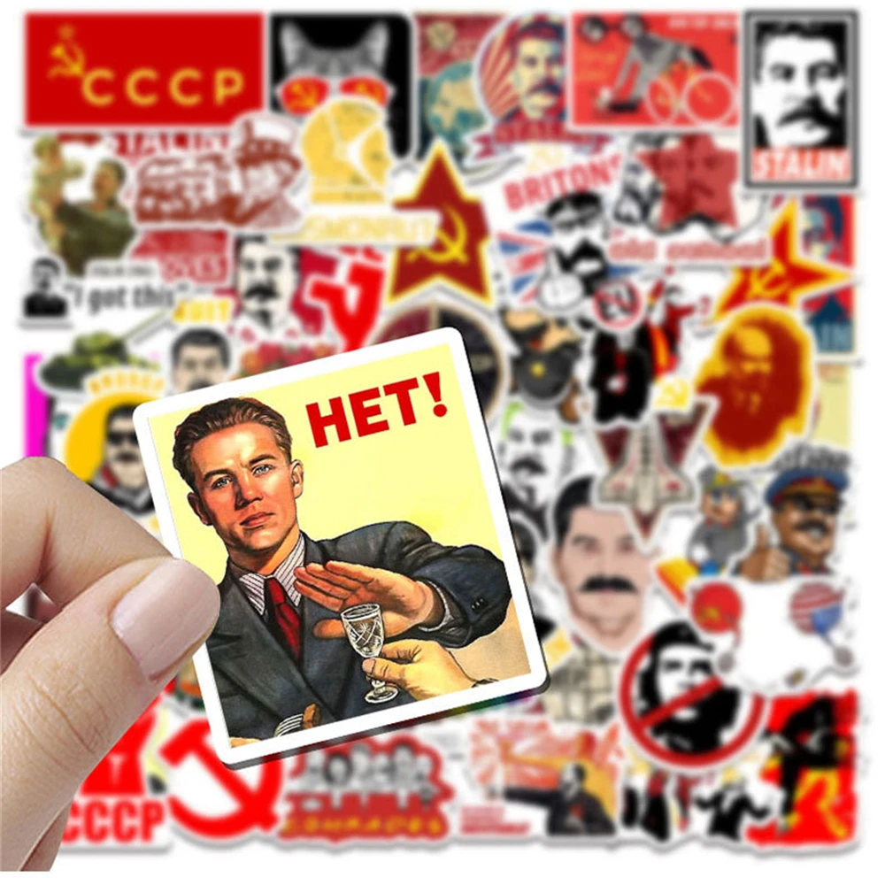 50 قطعة الاتحاد السوفياتي CCCP الاشتراكية جوزيف ستالين ملصقات لزجاجة المياه كوب الكمبيوتر المحمول الغيتار سيارة دراجة نارية سكيت