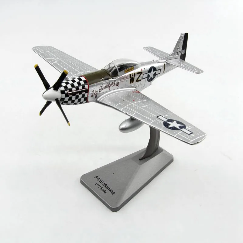 

1/72 Scale AF1 Allied US Army Air P-51D Mustang Fighter P51 Finished Militarized Combat Alloy Aircraft Model Gift