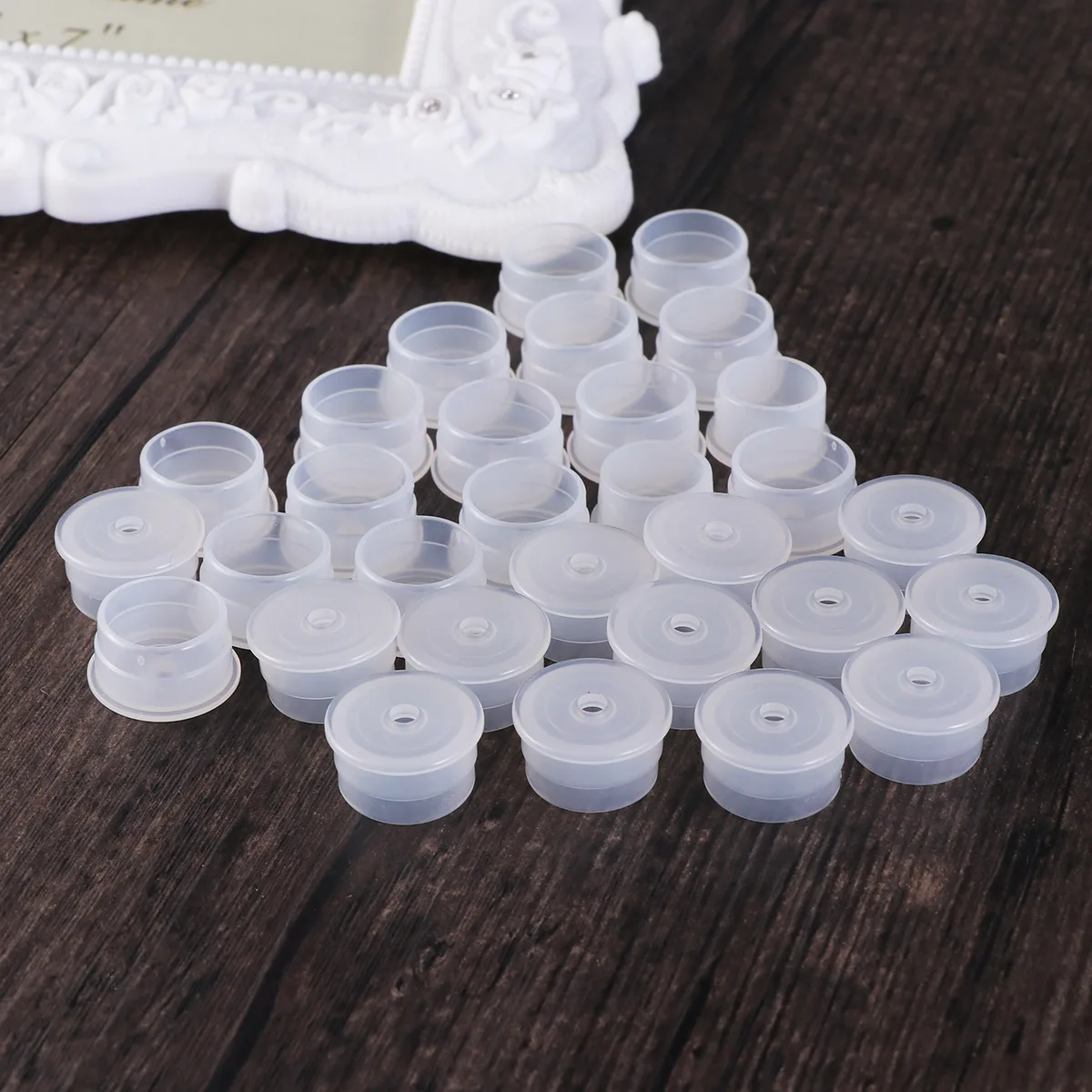 30 szt. Uszczelek zapobiegających przeciekaniu do nakrętek butelek, materiał PP, wielokrotnego użytku, średnica 20 mm, przenośne zaślepki do puszek, narzędzie do pielęgnacji skóry