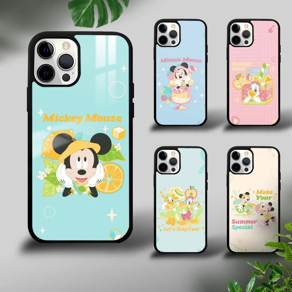 

Summer Style Mickey Mouse Phone Case For iPhone 16 15 14 13 12 11 Pro Xs Max Mini Plus Celulares Hard Funda