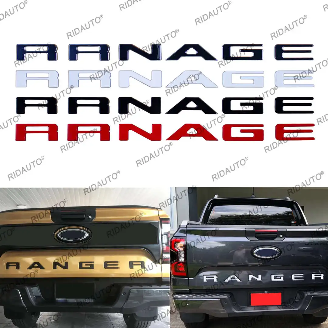 

For Ford Ranger T9 2022 2023 Wildtrak Sport XLT XL+ XL 3D Emblem Original Size ABS Models Back Door Logo Letters