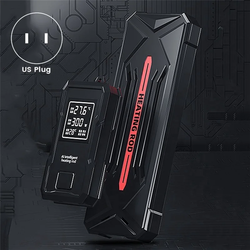 AT13 Aquarium Heater With Digital Display-High Power External Control,Automatic Thermostat,Real-Time Power Monitoring US Plug