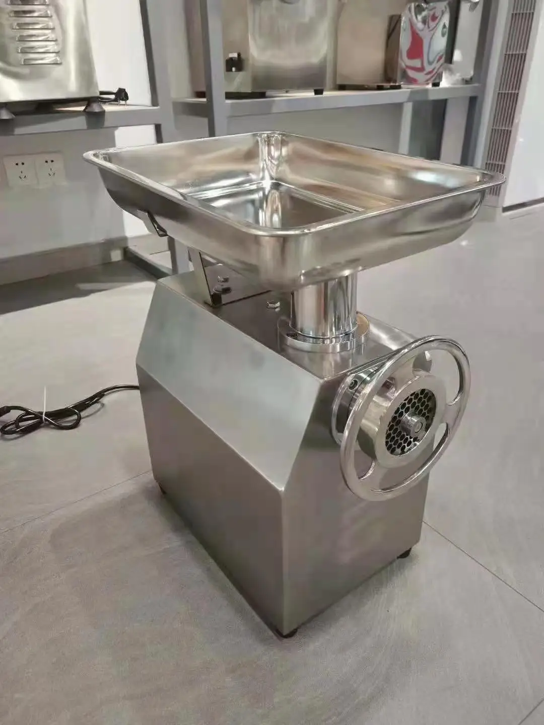 Commercial TK-22 Heavy Duty Electric Meat Grinder with Sausage Stuffer Tubes Meat Mincer