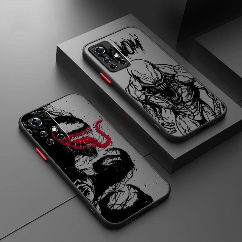 Venom Popular Art Cool Marve Frosted Translucent For Redmi 8 3 9A 9C 9AT 9 9T 13R 10A 10C 10 11A 12C 12 13C 5G Funda Phone Case