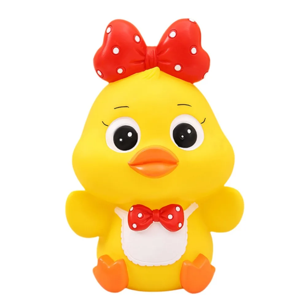 Tirelire Anti-chute en forme de petit canard jaune, réservoir d'épargne, grande capacité, tirelire en forme de canard de dessin animé, décoration de collection
