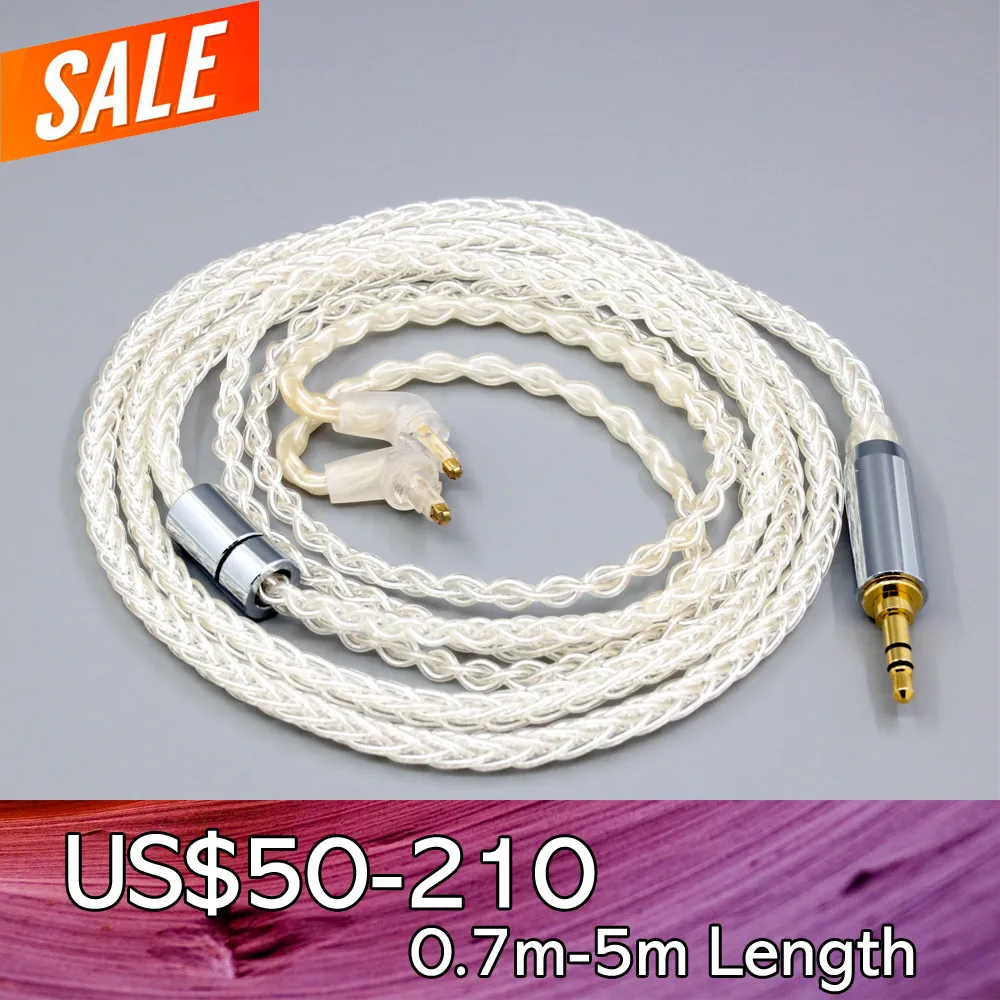 8 Core 99% 7n Pure Silver Palladium Earphone Cable For Sony MDR-EX1000 MDR-EX600 MDR-EX800 MDR-7550 LN008402