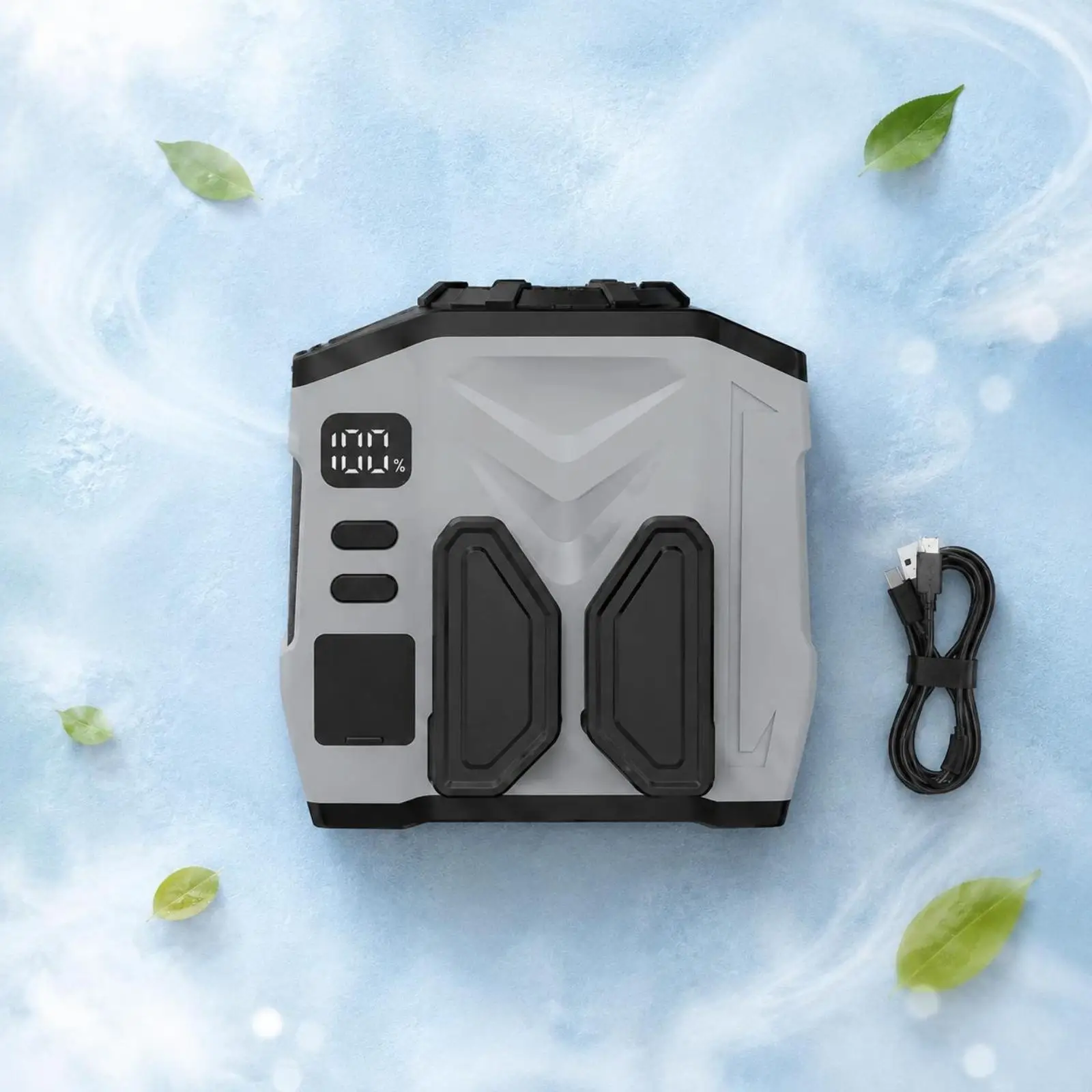 Portable Waist Fan Built-in Flashlight Waist Clip Fan Powerful Air Movement
