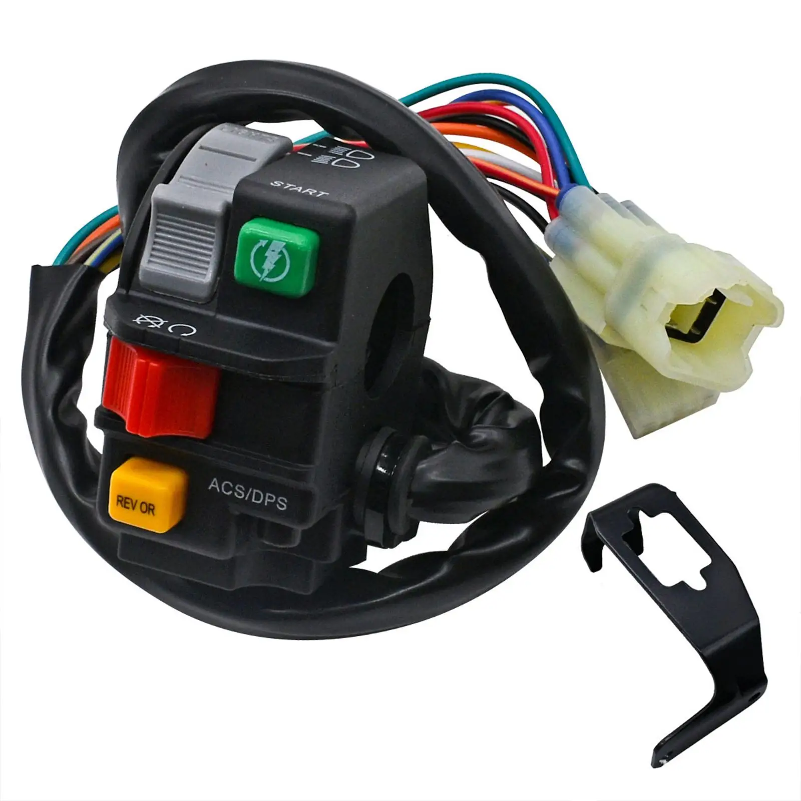 

Left Handlebar Switch Assembly ABS Plastic Starter Stop Headlight Replacement for ATV Outlander Renegade 2012 to 2015