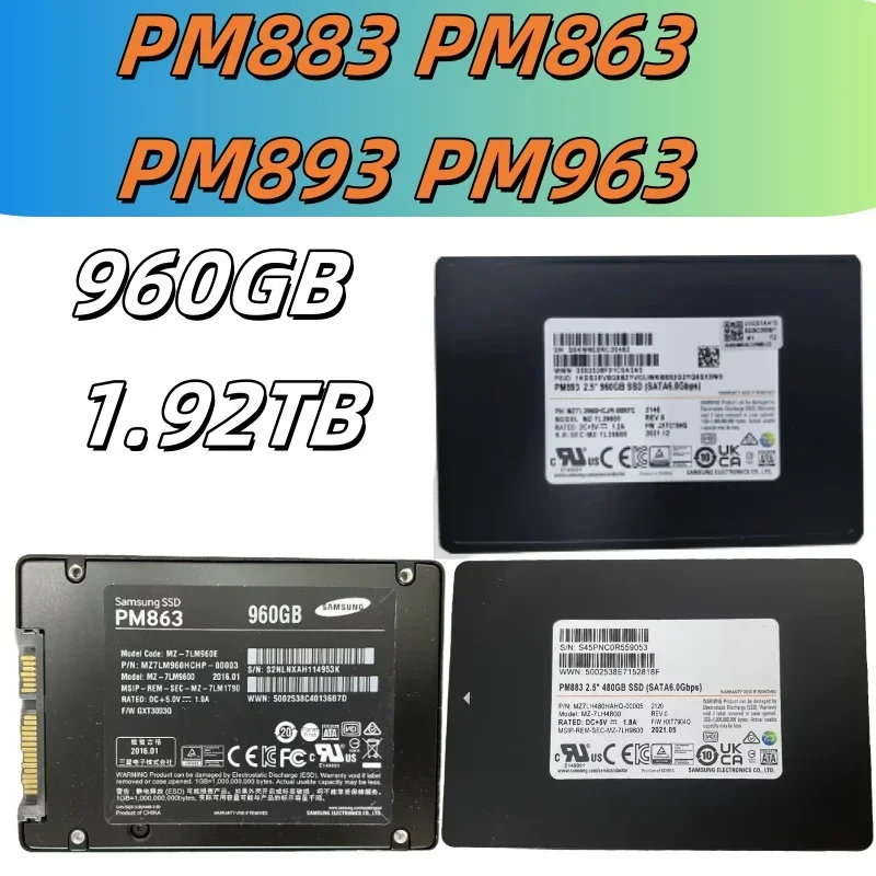 

SSD 480GB 960GB 1.92TB 3.84TB PM883 PM863 PM893 MZ-7LH4800 SATA SSD 480G SSD Solid State Drive