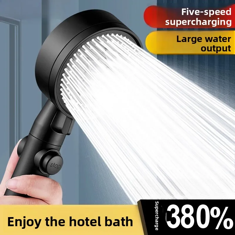 Super Pressurized Shower Head Complete Set, Household Bathroom Shower Nozzle Universal for Water Heater & Yuba Heater