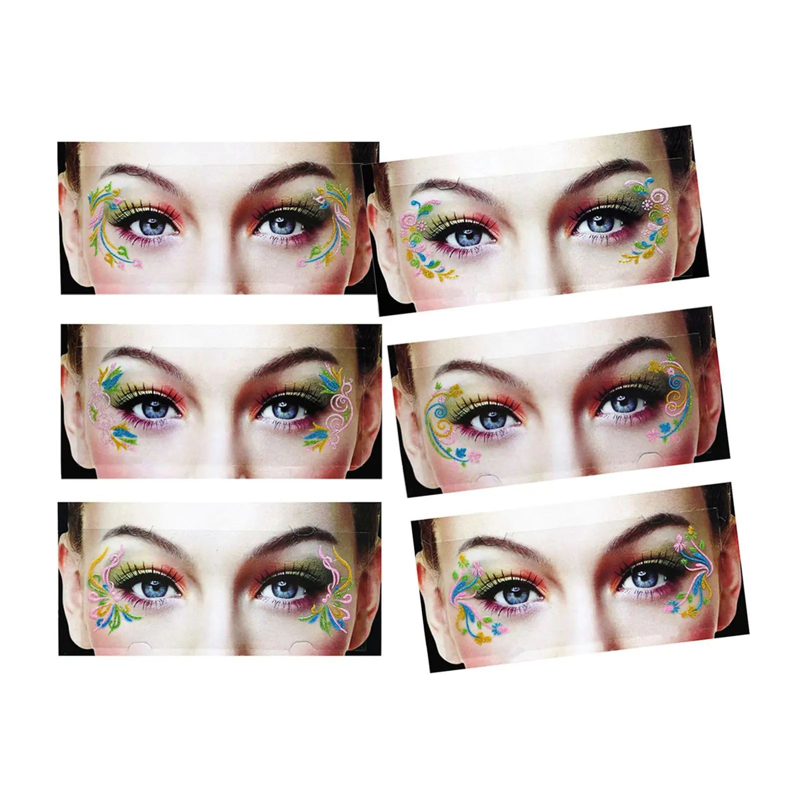 Lidschatten-Aufkleber, Gesichtsaufkleber für Karneval, Festival, Bühnenauftritt