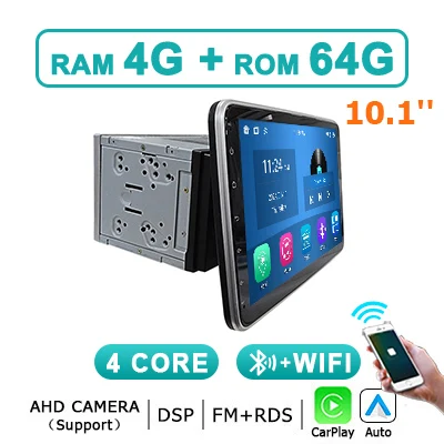10.1'' Scherm Android 15 Auto Universele Carplay Bluetooth Autoradio 2DIN voor VW Volkswagen Hyundai Toyota Multimedia Speler GPS
