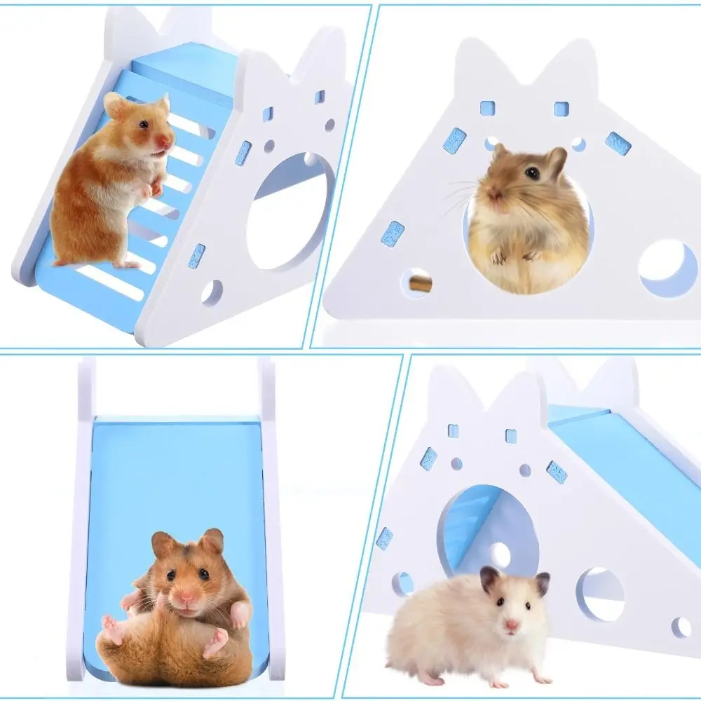 Durable PVC Hamster Slide Assembled DIY Hamster Accessories With Ladder And Slide Small Pets Cage For Small Pets