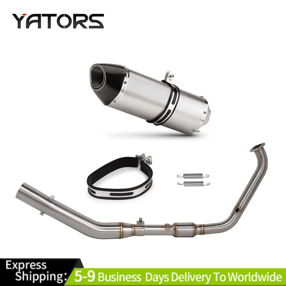 For Yamaha MT15 2017-2024 YZF R15 R125 Exhaust Header Mid Link Pipe With Muffler Exhaust Systems Exhausts Pipes