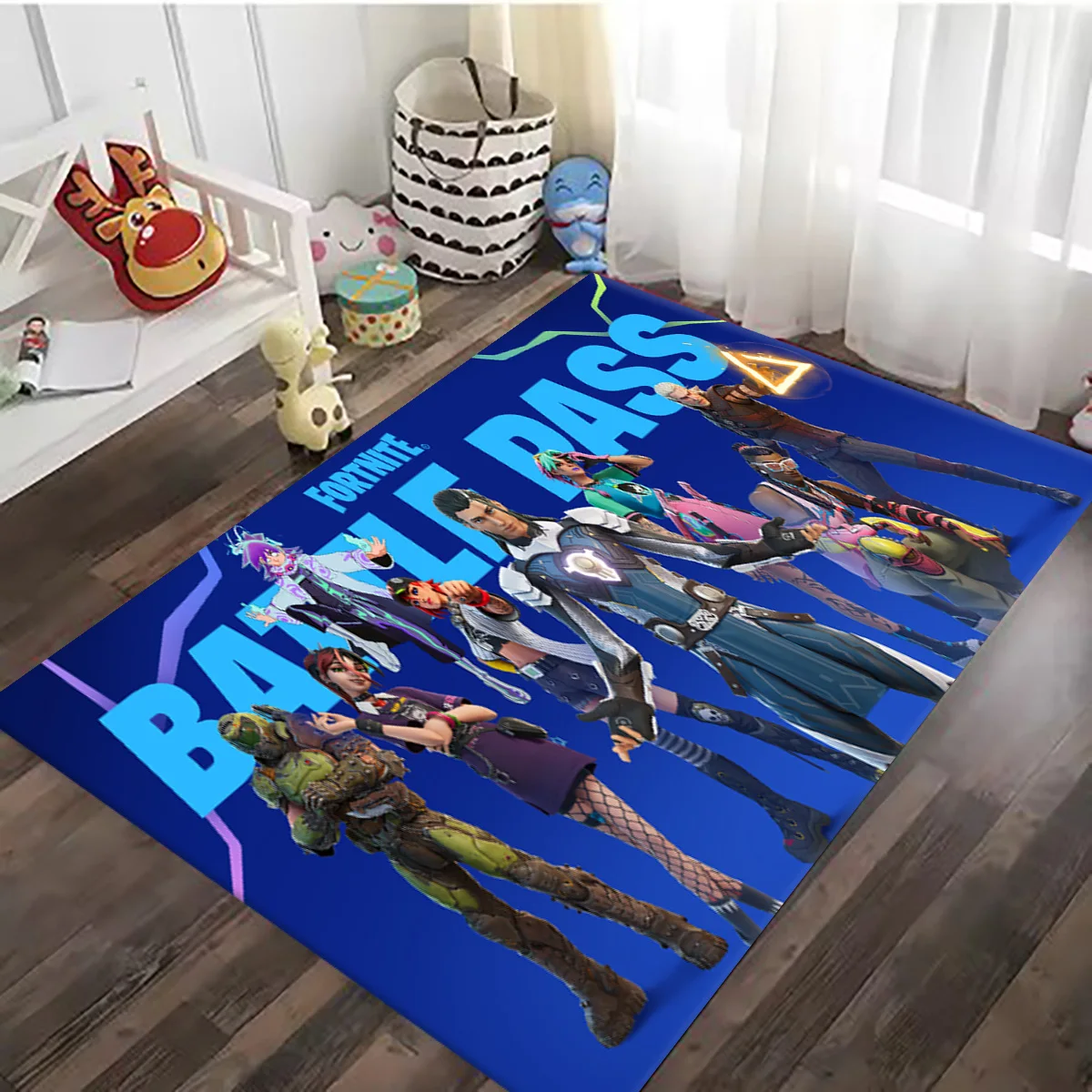 Game 3D F-Fortnite Cartoon illustration resistant dirt Non Slip Multi Functional Carpet Rug Door Alfombra Room Mat Welcome Mat