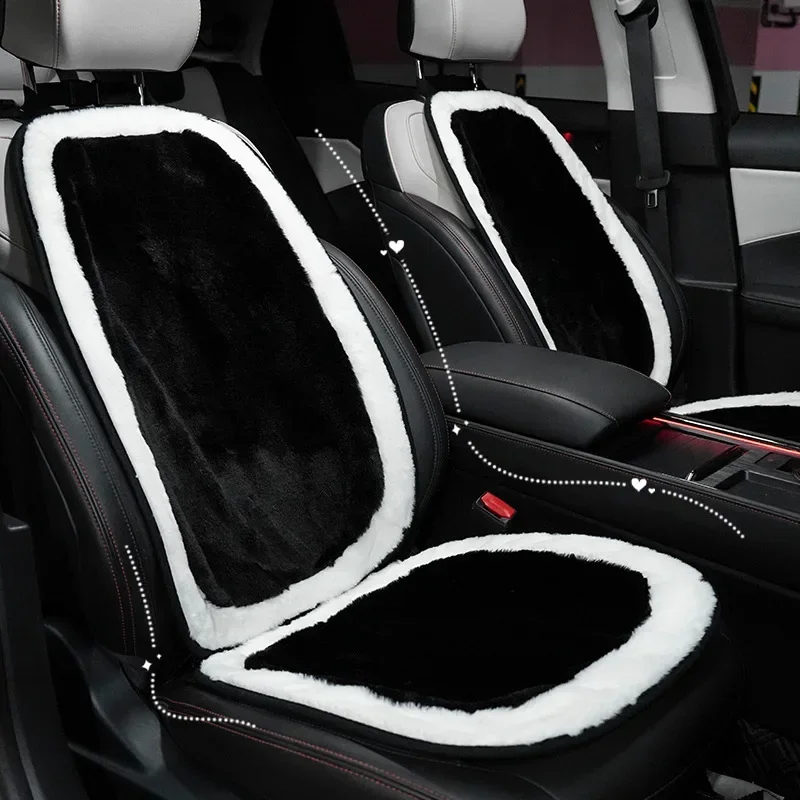 Universal Plush Cartoon Car Seat Cushion Pad Warm Comfortable Soft Auto Seat Cushion Cover Interior Decoration Car Accessories