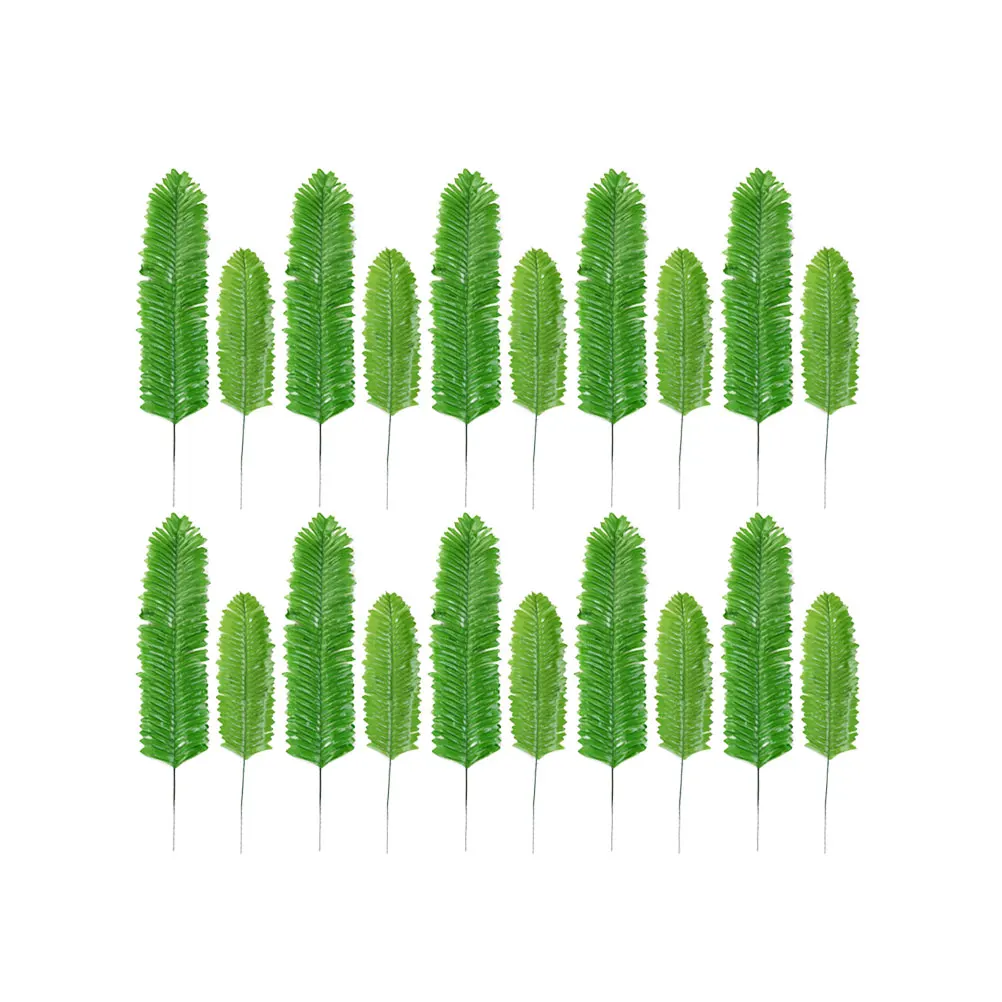 

20pcs Leaves Greenery Decor Faux Flexible Jungle Theme Photography Props Greenery Decor Plastic Cloth Easy Clean