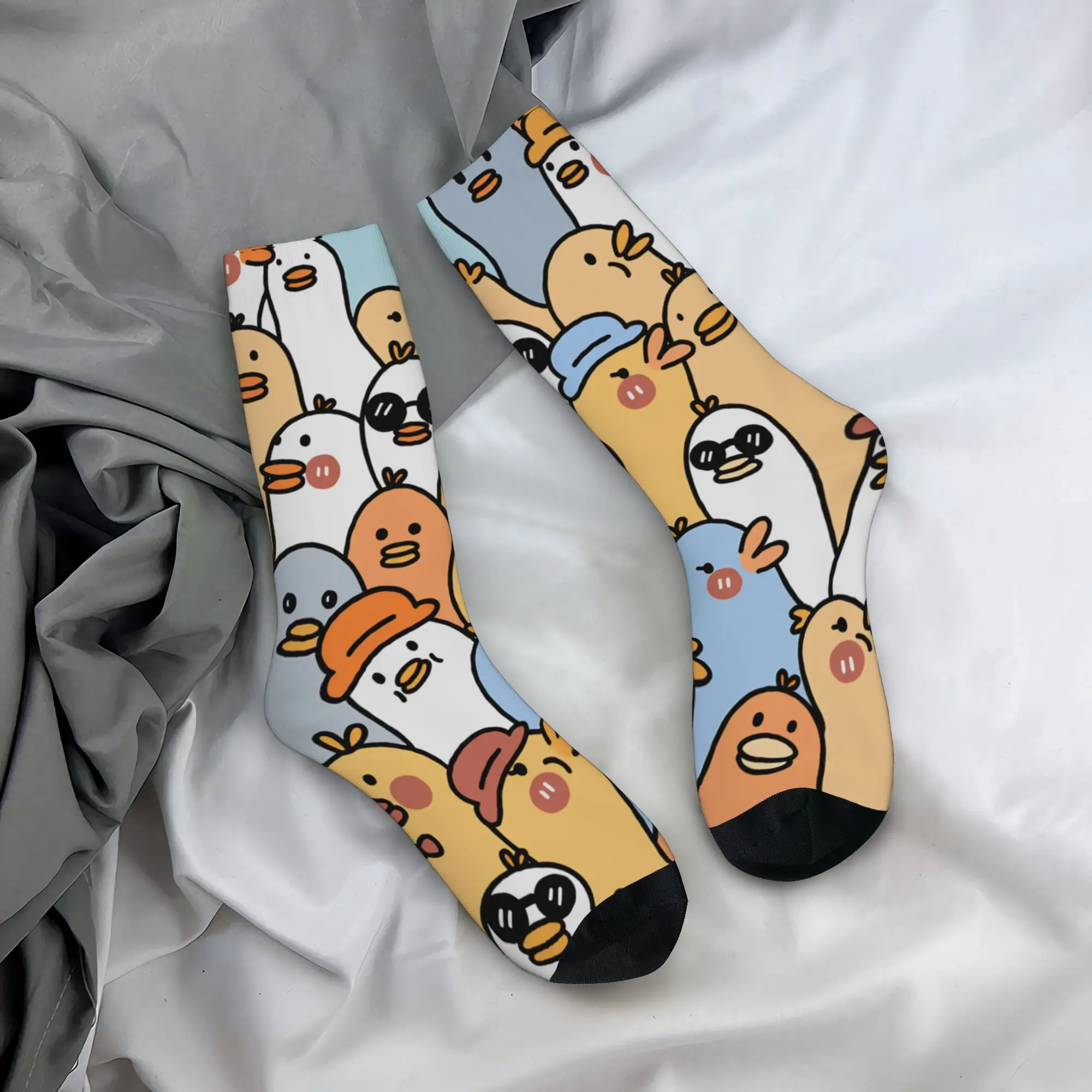 

Men Socks Cute Cartoon Duck Stockings Anti Sweat Warm Soft Socks Autumn Funny Graphic Cycling Socks