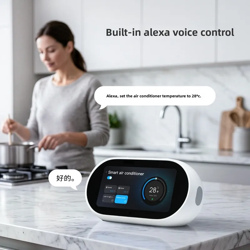 MOES Tuya WiFi smart home central control EU screen multi-mode gateway infrared remote control built-in AlexaHiFi speaker