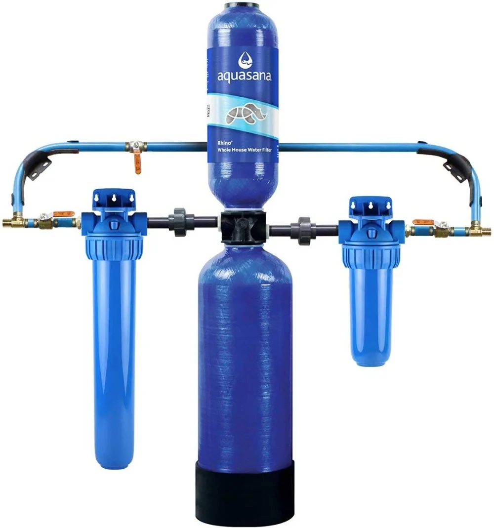 

Aquasana Whole House Water Filter System - Carbon & KDF Home Water Filtration - Filters Sediment & 97% Of Chlorine -1,000,000 Gl